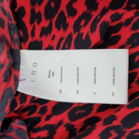 IRO Boina Rad & Black colors Leopard Wrap Dress size 8 or EUR 40 - Picture 14 of 15